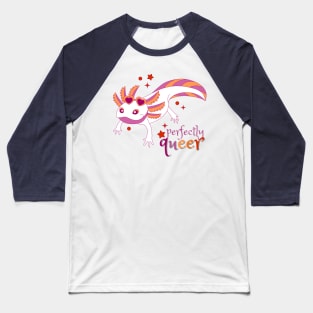 Lesbian Pride Axolotl Baseball T-Shirt